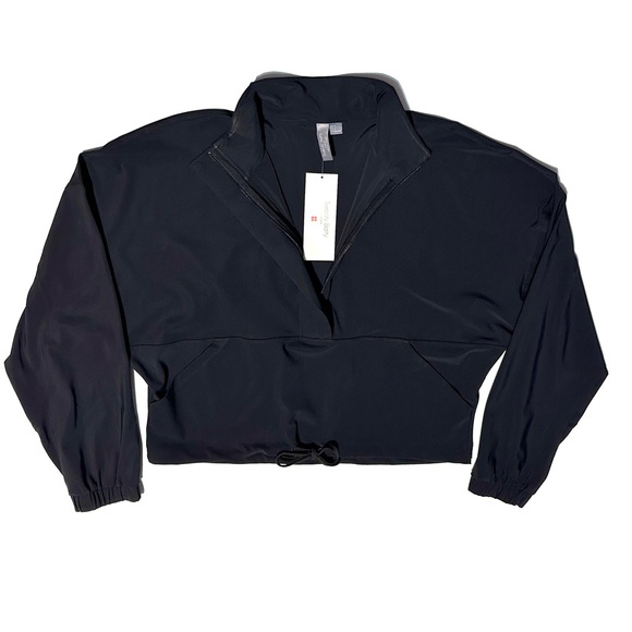 SWEATY BETTY EXPLORER 1/2 ZIP CROPPED MIDLAYER PULLOVER JACKET SWEATSHIRT NWT XL - Picture 2 of 13